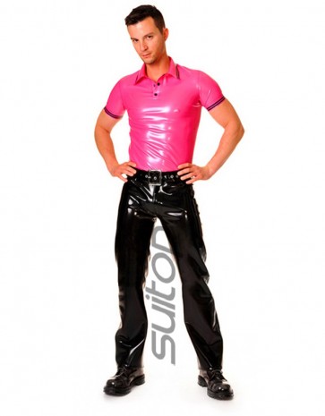 Men's shirt short sleeve pearlescent pink tee color CATSUITOP 
