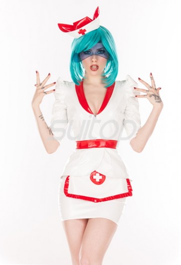 latex nurse sexy uniforms dress