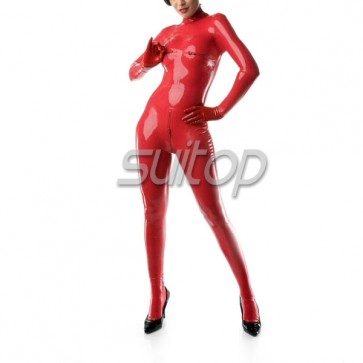 Heavy latex rubber catsuit for woman fomale's teddies wtih crotch zip and bust zip IN 0.6MM THICKNESS