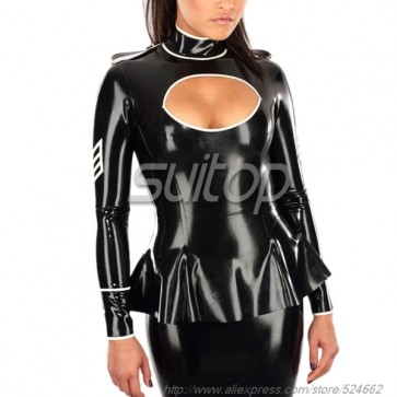 latex jacket rubber casual top for woman