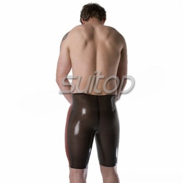 Men's latex breeches rubber in trasparent black