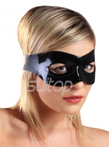 Suitop 100% natural rubber latex eye masks in black color for adults
