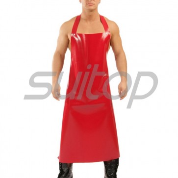 Suitop new arrival rubber latex halter apron accessories in red color