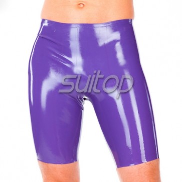 Suitop  rubber latex Hot Pants purple color