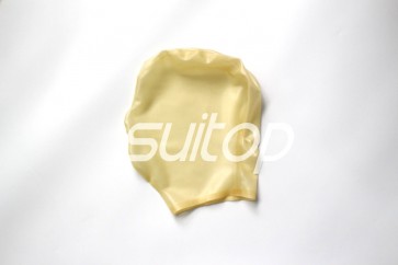 Fashionable latex hoods transparent with zipperless hood