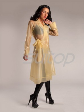 Women's Cool clear Latex Suit and Long Latex Coat CATSUITOP 