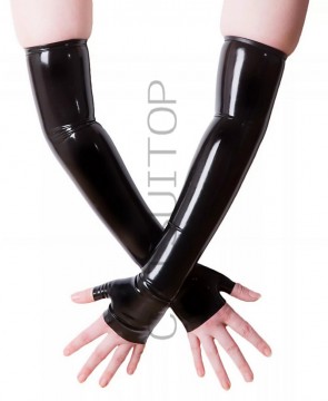 Women's latex hot selling long latex bondage gloves CATSUITOP 