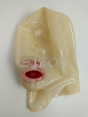 Latex hoods contains soft braces and nasal cannula clear head coverings 