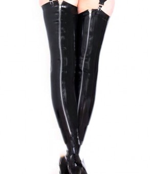  Hot Selling Women's Rubber Latex stocking Black