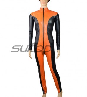  Men's catsuit front zipper to ASS orange color CATSUITOP 