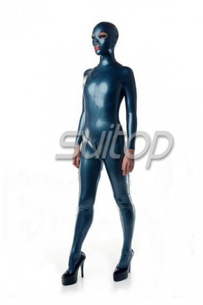 women's latex catsuit full cover with feets and hoods