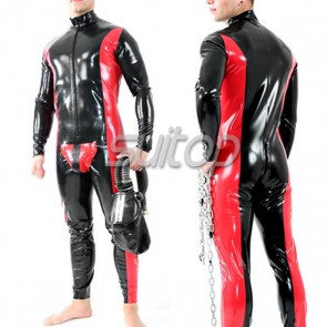 nature latex codpiece fetish catsuit sexy latex garment clothing for man uniforms
