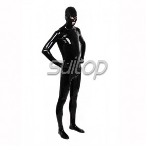 Latex full bodysuit close-fitting catsuit Rubber Jumpsuits skinny