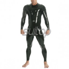 Super Value Latex rubber Classical catsuit with 3 ways back zip through crotch fast shipping