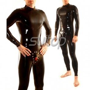 Heavy latex catsuit body suit teddieis for man sexy