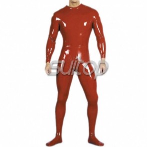 Men's latex catsuit heavy thick nature rubber leotard sexy garment for male in 1.0mm
