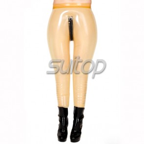 Pure handmade latex inflatable trouser rubber legging with zipper for women