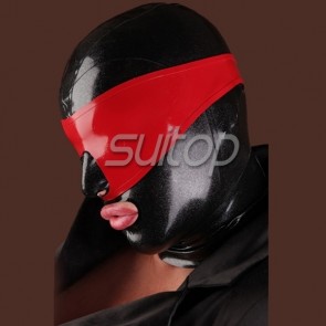 Free shipping natural latex eye hood  masks in red/flesh color for adult