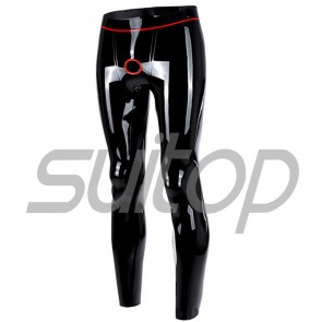 Suitop men's latex pant with penies hoel sexy BDSM hot selling 