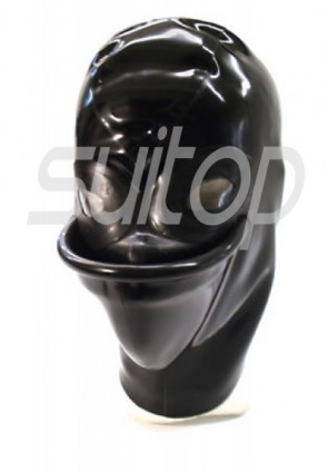Suitop new arrival rubber hoods latex masks in black color