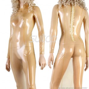 Sexy Exotic rubber latex dress in clear trasparent with back zip hand made 
