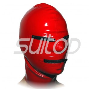 Rubber latex hoods party in Red