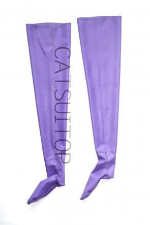 Hot selling women's rubber latex stockings purple new
