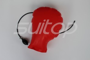 Latex hoods new fashion unisex latex funnel masks fetish red hood