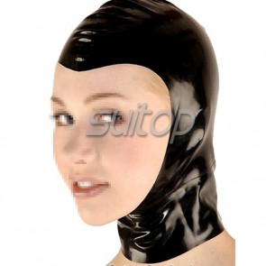 Suitop black latex mask for adults