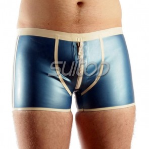 Suitop  rubber latex short pants underwear latex for men