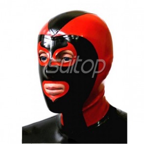 Suitop 2018 new latex fashion fetish mask hood with open eyes