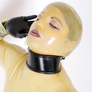 Suitop Classic latex Hoods rubber mask for adult in trasparent
