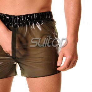 100% handmade sexy latex sportpants BOXER SHORTS intrasparent