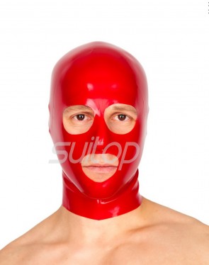 Men's Suitop Classic latex Hoods rubber mask for adult in Red