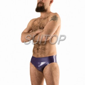 Men's fancy sexy rubber latex costume latex briefs underwear male's SUITOP