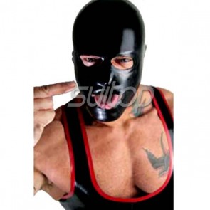 new latex fashion fetish mask hood with open eyes WWF RUUBER SUITOP