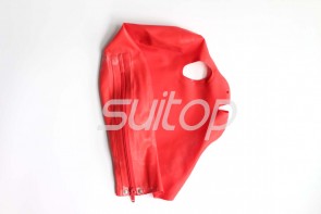  Latex hoods open eyes nostrils and mouth in red color with back zip