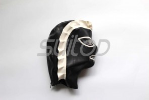 100% natural rubber maid hoods mask in black and white 