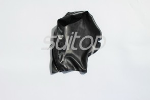  Head latex hood Black rubber hood open nostrils and mouth with rear zipper
