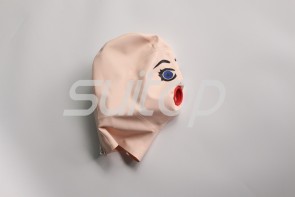 Latex hoods handmade latex mask sexy hood for adult in Baby powder