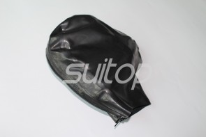  New free Shipping latex brace Hoods facing masks for adult with back zip(with lubes outside)