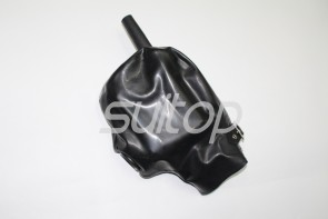 Latex hoods natural rubber latex hoods with zip in black 
