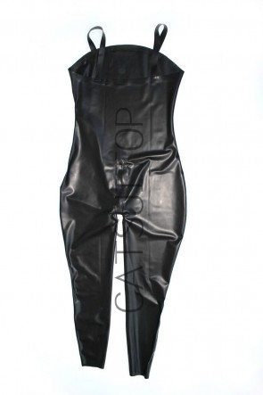  Men's suspender catsuit  in black with crotch zipper color CATSUITOP 